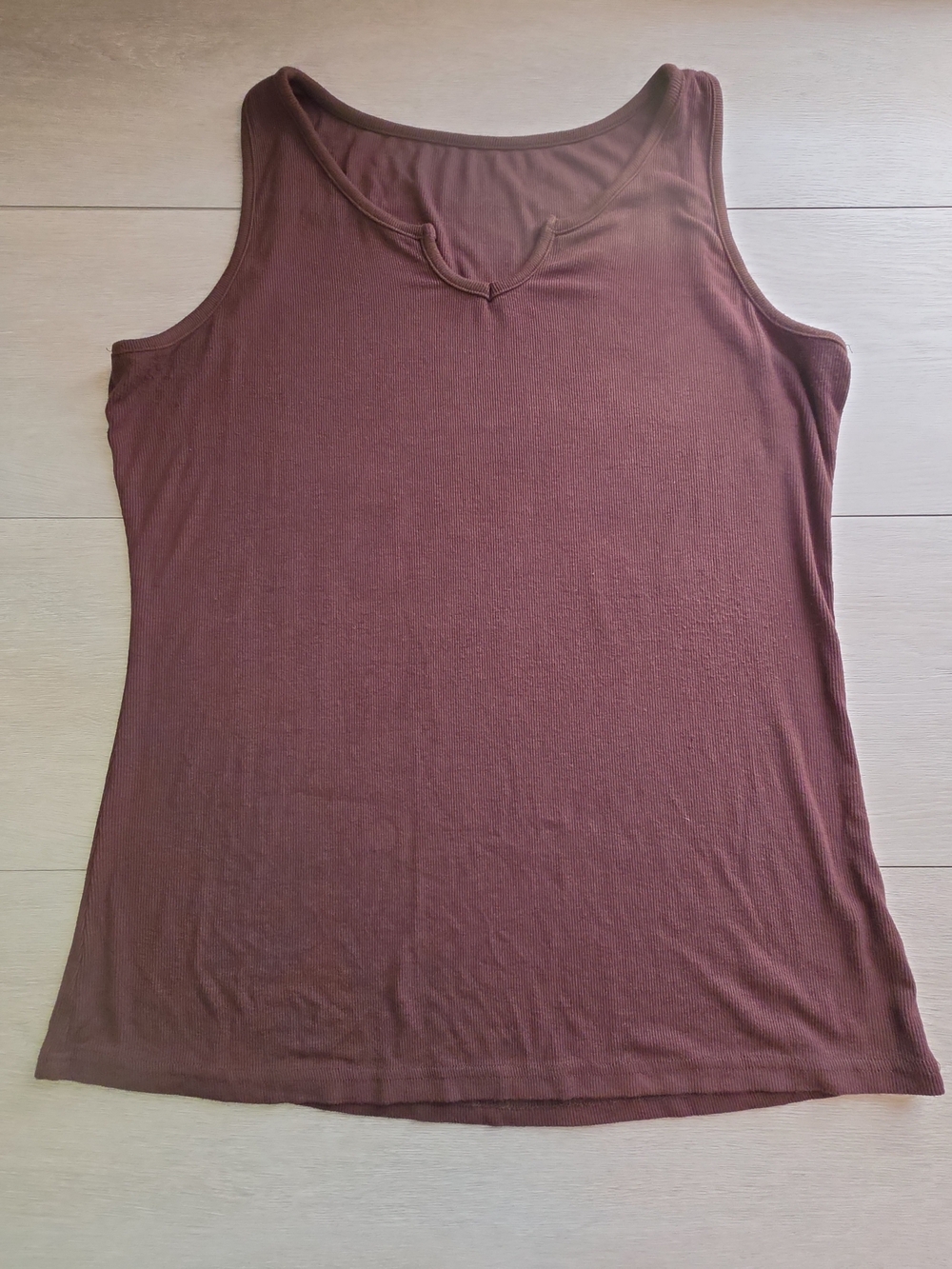 Source Unknown Women's Brown Scoop Neck Tank Top